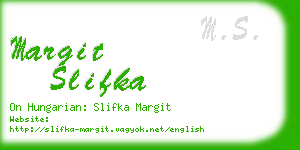 margit slifka business card